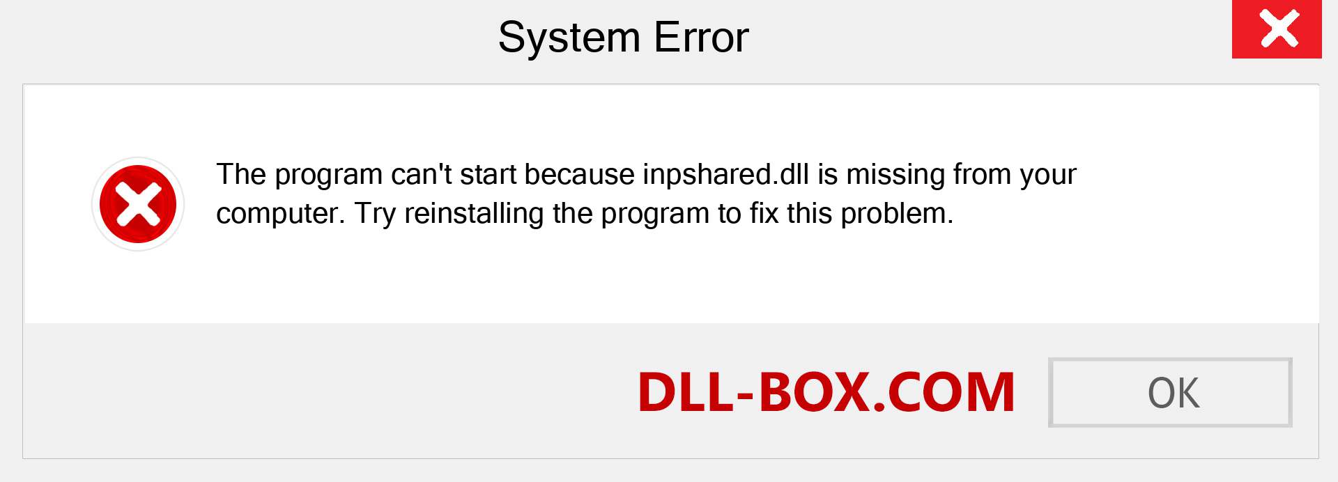  inpshared.dll file is missing?. Download for Windows 7, 8, 10 - Fix  inpshared dll Missing Error on Windows, photos, images